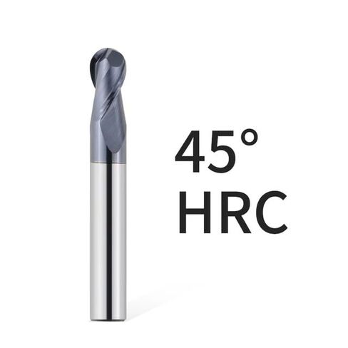 4mm 8mm shank ball الأنف نهاية طاحونة Tungsten Carbide Crbide CNC TORUTER BET MLOON TOOL HRC 45 55 65 2 FLUTE CNC Machine Tool (HRC45 ، R9XD18X100L) in Saudi Arabia