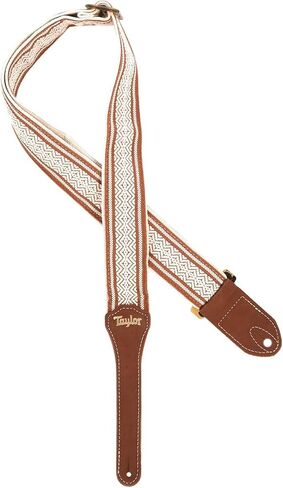 Taylor Strap White/Brown Jacquard Cotton 2 " in Saudi Arabia