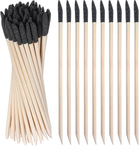 Sanding Sticks 50 pcs نهاية مزدوجة الطابقات الرملي الأغصان الدقيقة تفصيل العصي تلميع المساحات الضيقة نماذج البلاستيك الخشبية في مساحات ضيقة 120/280 الحصى ، 5.43 بوصة in Saudi Arabia