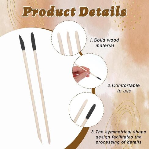 Sanding Sticks 50 pcs نهاية مزدوجة الطابقات الرملي الأغصان الدقيقة تفصيل العصي تلميع المساحات الضيقة نماذج البلاستيك الخشبية في مساحات ضيقة 120/280 الحصى ، 5.43 بوصة in Saudi Arabia