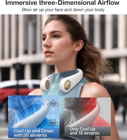 Torras 2025 Coolify 2s Dear Fan ، 3 طراز ، 3-28 ساعة عمر البطارية الممتدة ، مراوح الرقبة التي تهب الهواء البارد ، مكيف هواء الرقبة ، مروحة رقبة التبريد للعمل ، المشي لمسافات طويلة ، السفر. هدايا لزوج الأب الأب ، الأسود in Kuwait