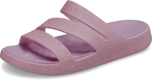Crocs Women's Getaway Strappy Sandals, Silver, 7 in Saudi Arabia