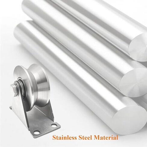 Pulley Wheel Stainless Steel V Groove Plate Casters Heavy Duty Sliding Gate Rollers with Double Ball Bearings Industrial Grade Track Roller Silent Pulley Block for Smooth and Quiet Movement 2pcs in Kuwait