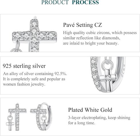 WOSTU Star Earrings 925 Sterling Silver Cute Hoop Earrings for Women Hypoallergenic Small Sleeper Tragus Hoop Earrings Cartilage Jewelry Gifts in Kuwait