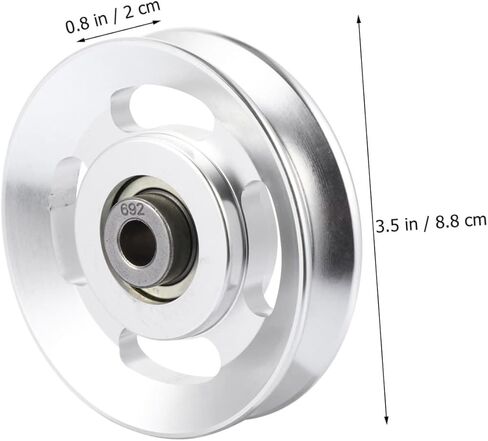 Balacoo 2pcs قشر بكرة ألومنيوم وخلفية العصي مرفقات السحب البكرة الصالة الرياضية ، SilverX2pcs in Kuwait