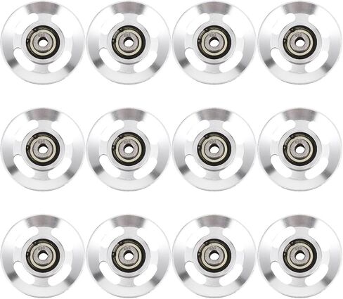 balacoo 2pcs Aluminum Alloy Pulley Peel and Stick Wallpaper Pulldown Attachments Pulley Wheel Aluminum Gym, Silverx2pcs in Saudi Arabia