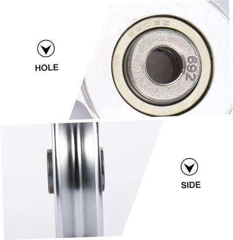 Balacoo 2pcs قشر بكرة ألومنيوم وخلفية العصي مرفقات السحب البكرة الصالة الرياضية ، SilverX2pcs in Kuwait