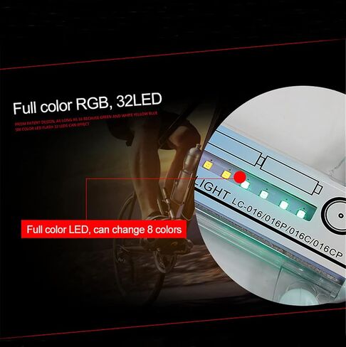 Bike Wheel Light Bicycle Motorcycle Bike Tyre Tire Wheel Lights 32 LED Flash Spoke Light Lamp 32 Different Patterns Change Outdoor Cycling Lights for Bike Wheel in Saudi Arabia