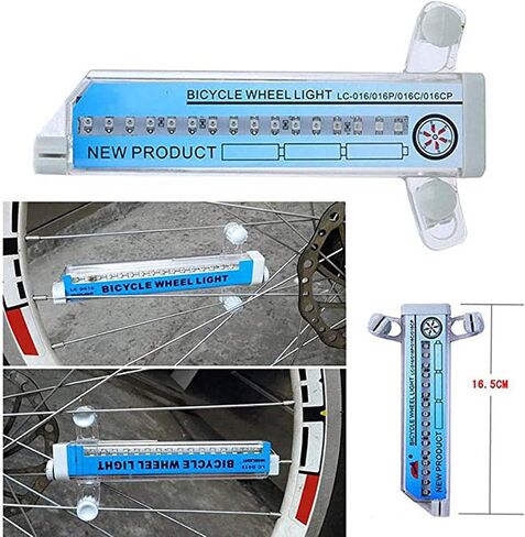 Bike Wheel Light Bicycle Motorcycle Bike Tyre Tire Wheel Lights 32 LED Flash Spoke Light Lamp 32 Different Patterns Change Outdoor Cycling Lights for Bike Wheel in Saudi Arabia