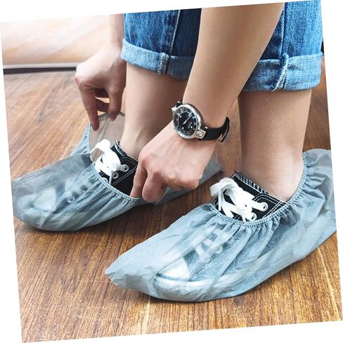Cabilock 100Pcs Non Woven Shoe Covers Thicken Home Shoes Case Comfortable Overshoes Slip Practical for Dentists Builders Indoor Use in Saudi Arabia