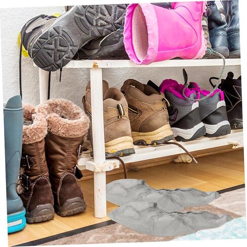 Cabilock 100Pcs Non Woven Shoe Covers Thicken Home Shoes Case Comfortable Overshoes Slip Practical for Dentists Builders Indoor Use in Saudi Arabia