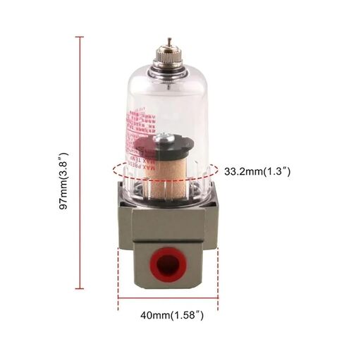 AF2000-02 1/4 Air Pump Compressor Filter Pneumatic Universal Oil Catch Tank Can Out Impurities Water Separator Compressed(AF w PMSM20) in Saudi Arabia