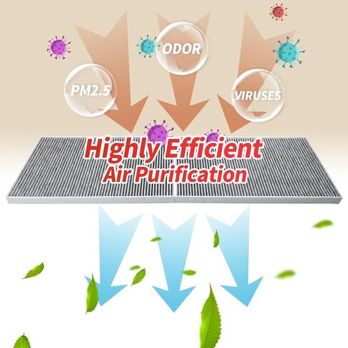 4pcs Air Filter Compatible with Tesla Model Y Cabin Air Filter HEPA Air Intake Filter Replacement with Activated Carbon for 2019-2026 Model Y Accessories Fit Model Y 2025 Refresh in Kuwait