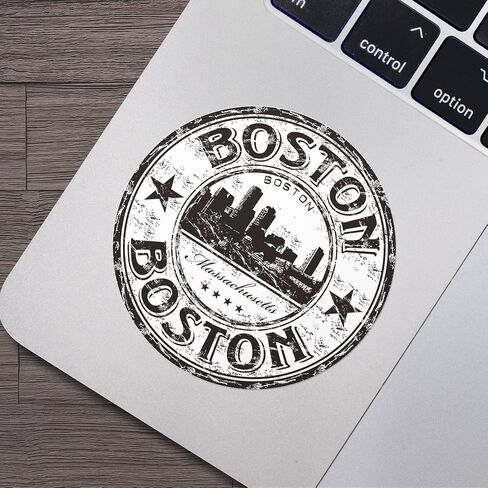 Boston City Massachusetts USA Travel Grunge Stamp Sticker | Car Bumper, Laptop, Water Bottle, Wall, Window Waterproof Vinyl Sticker Decal in Saudi Arabia