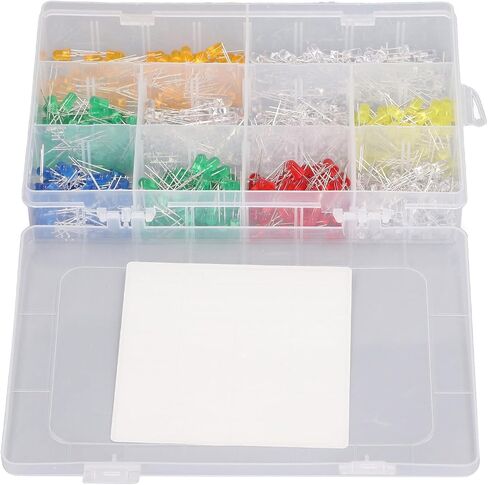 Garosa Led Light Diodes, 500PCS 5mm Led Light Diode with Storage Box, Wide Application, Sufficient Quantity for Led DIY Projects, Led Lamps in Saudi Arabia