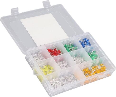 Garosa Led Light Diodes, 500PCS 5mm Led Light Diode with Storage Box, Wide Application, Sufficient Quantity for Led DIY Projects, Led Lamps in Saudi Arabia