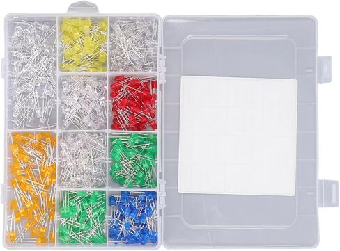 Garosa Led Light Diodes, 500PCS 5mm Led Light Diode with Storage Box, Wide Application, Sufficient Quantity for Led DIY Projects, Led Lamps in Saudi Arabia