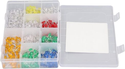 Garosa Led Light Diodes, 500PCS 5mm Led Light Diode with Storage Box, Wide Application, Sufficient Quantity for Led DIY Projects, Led Lamps in Saudi Arabia