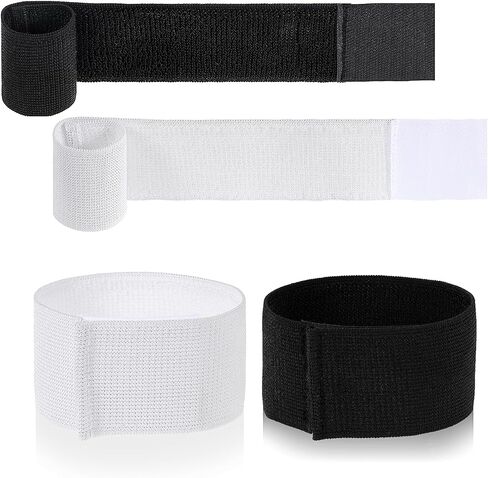 4 PCS Soccer Shin Guard Straps Anti Slip Sports Football Football Legging Legging SEDAWES LIGHTULE RAMEDICAL ALDGELS FACS FACS FACT FAR KIDS YOUNG OVEN CANCLING (Black + White) in Saudi Arabia