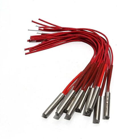 Biran 10pcs Cartridge سخان 8 مم*38/40/42/45/48 مم المقاومات الكهربائية AC110/220/380V 60W/70W/80W 201SUS Tube (220V ، 90W 8x45mm) in Saudi Arabia