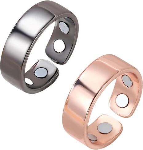 Calmi Ring Anti Snoring Ring Auvulis Migraine Rings Titanium Ion Magtherapy Lymphatic Drainage Rings Lymph Nodes Acupuncture Therapy Stainless Steel Ring For Women Men Health Jewelry Gifts in Saudi Arabia
