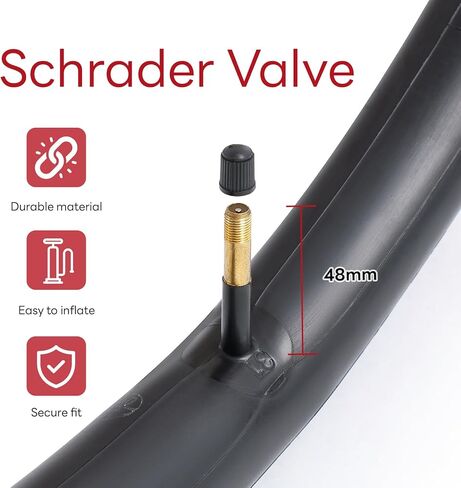 29x1.75/1.95/2.0/2.10/2.125 Inch Bike Tube, 29" Replacement Bicycle Tube (Single), Reliable 29 x 1.75-2.125 Bike Inner Tube AV48mm Schrader Valve for City/Road/Cruiser/Mountain Cycling Scenarios in Saudi Arabia