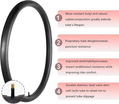 2 Set 14x2.125/2.40 Bike Tubes 14 inch Heavy-Duty Inner Tubes​ in Saudi Arabia