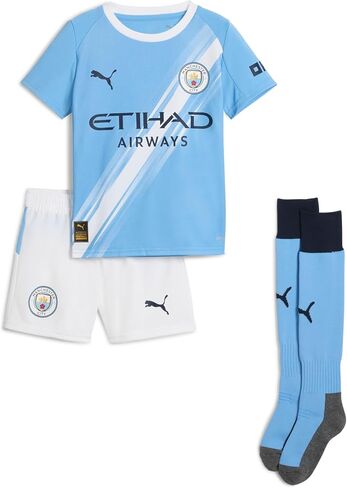 بوما مانشستر سيتي FC Little Kids 2025/26 Soccer Home Mini Kit - Team Light Blue in Saudi Arabia