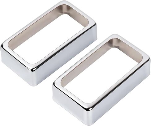 Banworks Open Brass Humbucker Bickup تغطي حلقة إطار Humbucker على شكل O لحزمة الغيتار الكهربائية من 2 JT/SYQG-08 Chrome in Saudi Arabia