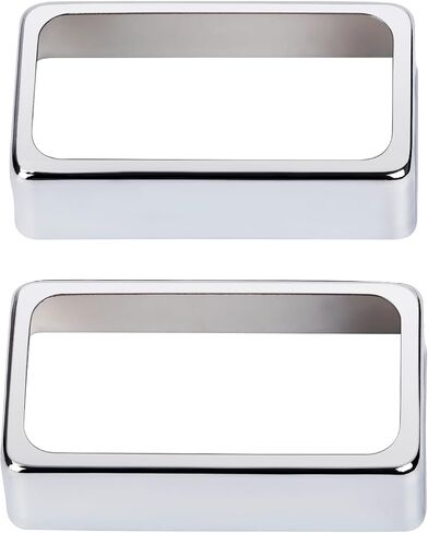 Banworks Open Brass Humbucker Bickup تغطي حلقة إطار Humbucker على شكل O لحزمة الغيتار الكهربائية من 2 JT/SYQG-08 Chrome in Saudi Arabia