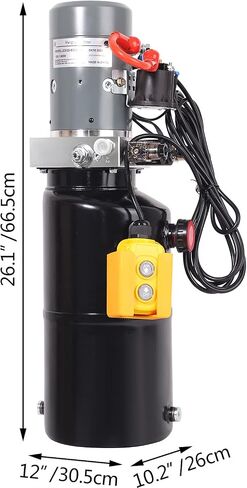 Hydraulic Power Unit with 8 Quart Iron Oil Tank 12V DC Motor Double Acting Performance Pump for Lifting 4M Control Handle in Saudi Arabia