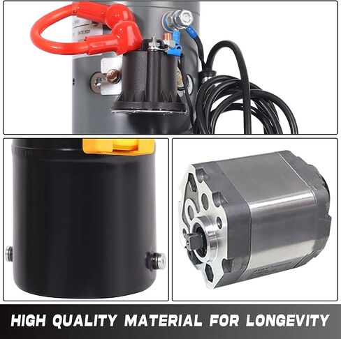 Hydraulic Power Unit with 8 Quart Iron Oil Tank 12V DC Motor Double Acting Performance Pump for Lifting 4M Control Handle in Saudi Arabia