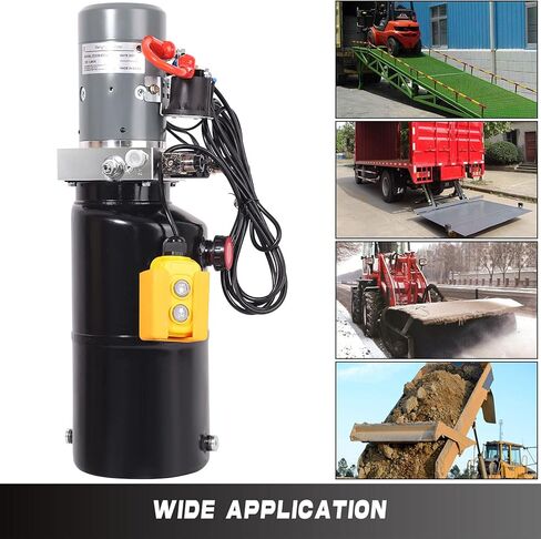 Hydraulic Power Unit with 8 Quart Iron Oil Tank 12V DC Motor Double Acting Performance Pump for Lifting 4M Control Handle in Saudi Arabia
