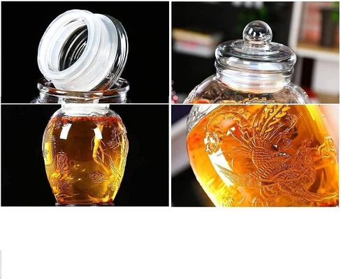 Beer Drinks Dispenser Beer Dispenser, Beer Barrel Glass Drink Dispenser, Glassware with Metal Tip, Glass Cover, Water, Juice, Beer, Wine, Baijiu, Iced Drinks Home Bar Cask Ale Dispenser(6L) in Kuwait