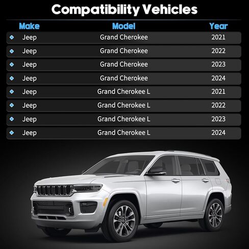 الجبهة اليمنى من الوفير ، لافتات ، ملصق جيب Grand Grand Cherokee L 2021 2022 2023 2024 ، يحل المنحدر الحجري الجانبي 68421752AB 68421752AA in Kuwait