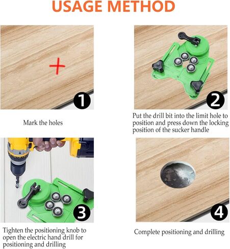 Woodworking Positioning Drilling Tool Glass Tile Suction Locator Carpentry Drilling Locator Guide in Saudi Arabia