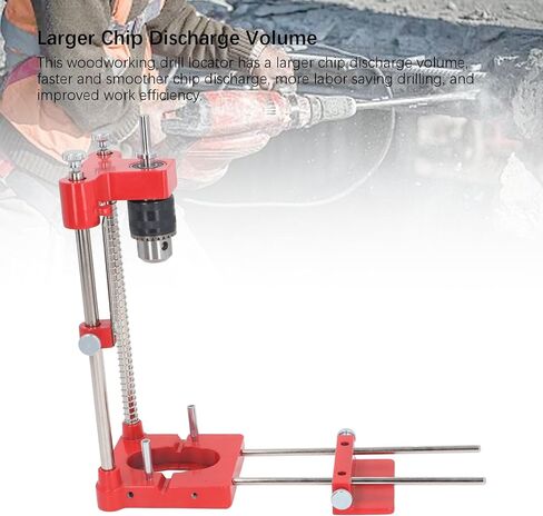 Fockety Woodworking Drill Locator, Portable Adjustable Drill Attachment with Keyed Chuck and Tapered Depth Control for Handcrafting, Furniture Making, Woodworking in Saudi Arabia