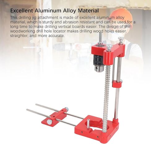 Fockety Woodworking Drill Locator, Portable Adjustable Drill Attachment with Keyed Chuck and Tapered Depth Control for Handcrafting, Furniture Making, Woodworking in Saudi Arabia