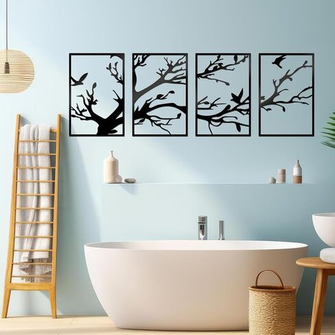 cape leadwort 3Pcs Tree of Life Wall Art, Metal Tree Life Wall Decor, Tree of Life Wall Hanging, Family Tree Wall for Bathroom Kitchen Living Room Bedroom in Kuwait
