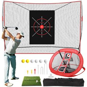 Fahkns Golf Net ، 10 × 7 قدمًا من ممارسة الجولف الشاقية مع شبكة التدريب الشبكة ، شبكة ممارسة الجولف ، شبكة تدريب لقيادة الفناء الخلفي لتدريب داخلي في الهواء الطلق in Kuwait