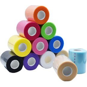 12 حزم شريط التفاف ، 11 لونا 2.76 بوصة × 11 ياردات الشريط الرياضي قبل كرة القدم ، الرغوة الرياضية underwrap ، ضمادة underwrap للمعصمين كاحلي prewrap. in Kuwait
