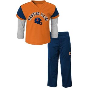 Outerstuff Illinois Fighting Illini's Illini's Orange Charger Shirt & Pants Set (12M) in Kuwait