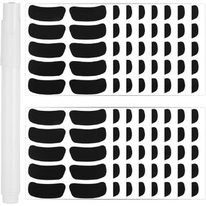 300 PCS Eye Black Stickers ذاتية لعبة كرة القدم للبيسبول لينة تحت العين شرائط سوداء قابلة للتنفس مع 1 مساءً قلم رصاص أبيض للرياضة يوم عيد ميلاد لوازم حفلة عيد ميلاد تحت عنوان in Kuwait