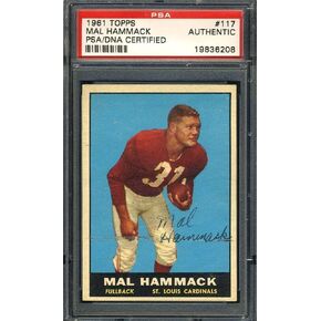 Mal Hammack PSA DNA Coa Signed 1961 Topps Autograph - Baseball Slabbed Autographed Cards in Saudi Arabia