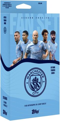 Topps Trading Cards - مجموعة المعجبين Manchester City Season 2024/2025. تشمل 28 بطاقة العلاقات العامة. Box -Football Trading Cards. in Saudi Arabia
