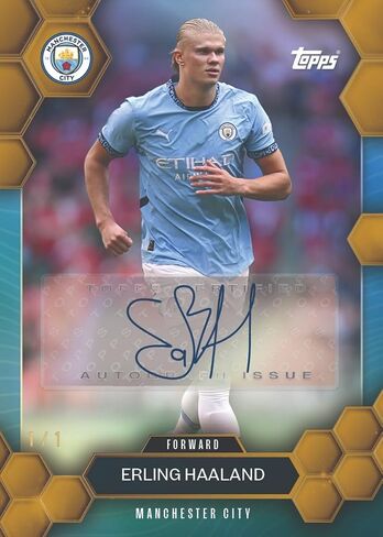Topps Trading Cards - مجموعة المعجبين Manchester City Season 2024/2025. تشمل 28 بطاقة العلاقات العامة. Box -Football Trading Cards. in Saudi Arabia
