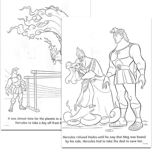 مجموعة كتاب تلوين Hercules للأطفال - حزمة مع كتابين تلوين يضم هرقل والمزيد من الملصقات والألعاب والألغاز والأنشطة | حزمة كتاب نشاط ديزني in Saudi Arabia