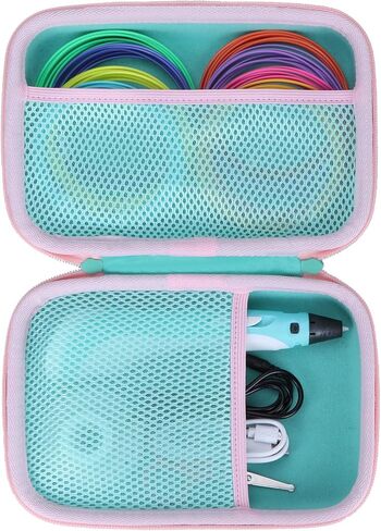 Case Compatible with SCRIB3D P1 Advanced / MYNT3D Super Professional Printing / 3Doodler Flow / PIKA3D PRO 3D Printing Pen (Teal + Pink) in Kuwait