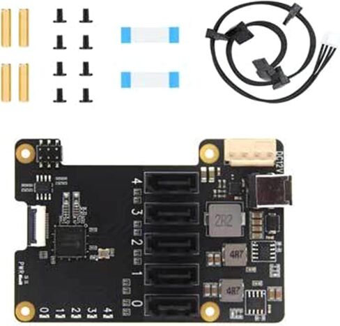 X1009 PCIE إلى لوحة توسيع 5-منفذ لمدة 5 5 ب SATA3.0 واجهات نقل البيانات بسرعة 5 جيجابت في الثانية in Saudi Arabia