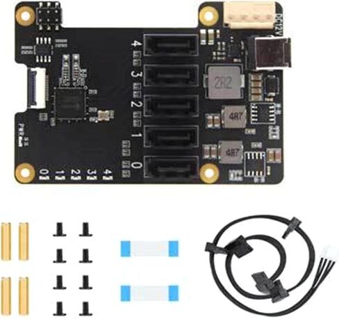X1009 PCIE إلى لوحة توسيع 5-منفذ لمدة 5 5 ب SATA3.0 واجهات نقل البيانات بسرعة 5 جيجابت في الثانية in Saudi Arabia